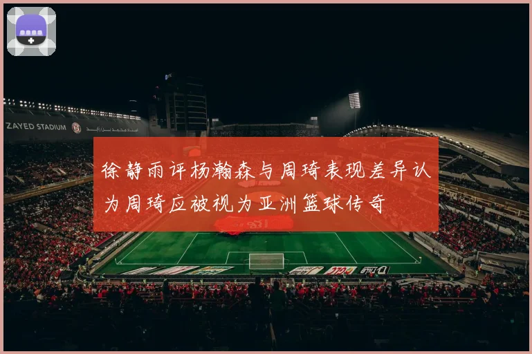 徐静雨评杨瀚森与周琦表现差异认为周琦应被视为亚洲篮球传奇